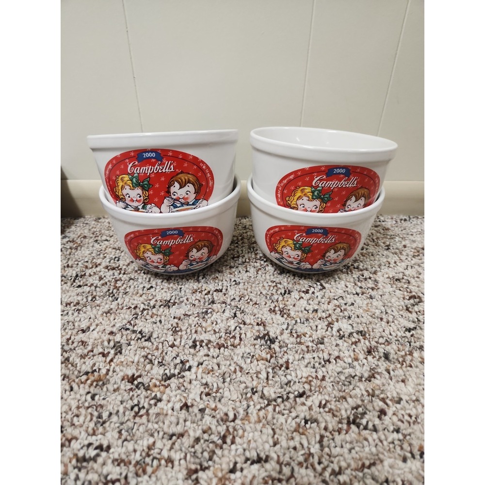 Vintage Campbell's Kids Soup Bowls 2000 Millennium Collector's Item Set Of 4